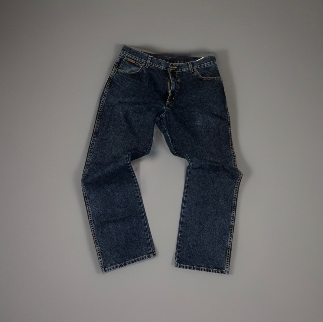 Wrangler Texas Herren Jeans W38 L32 – Dunkelblau Straight Leg (XL)