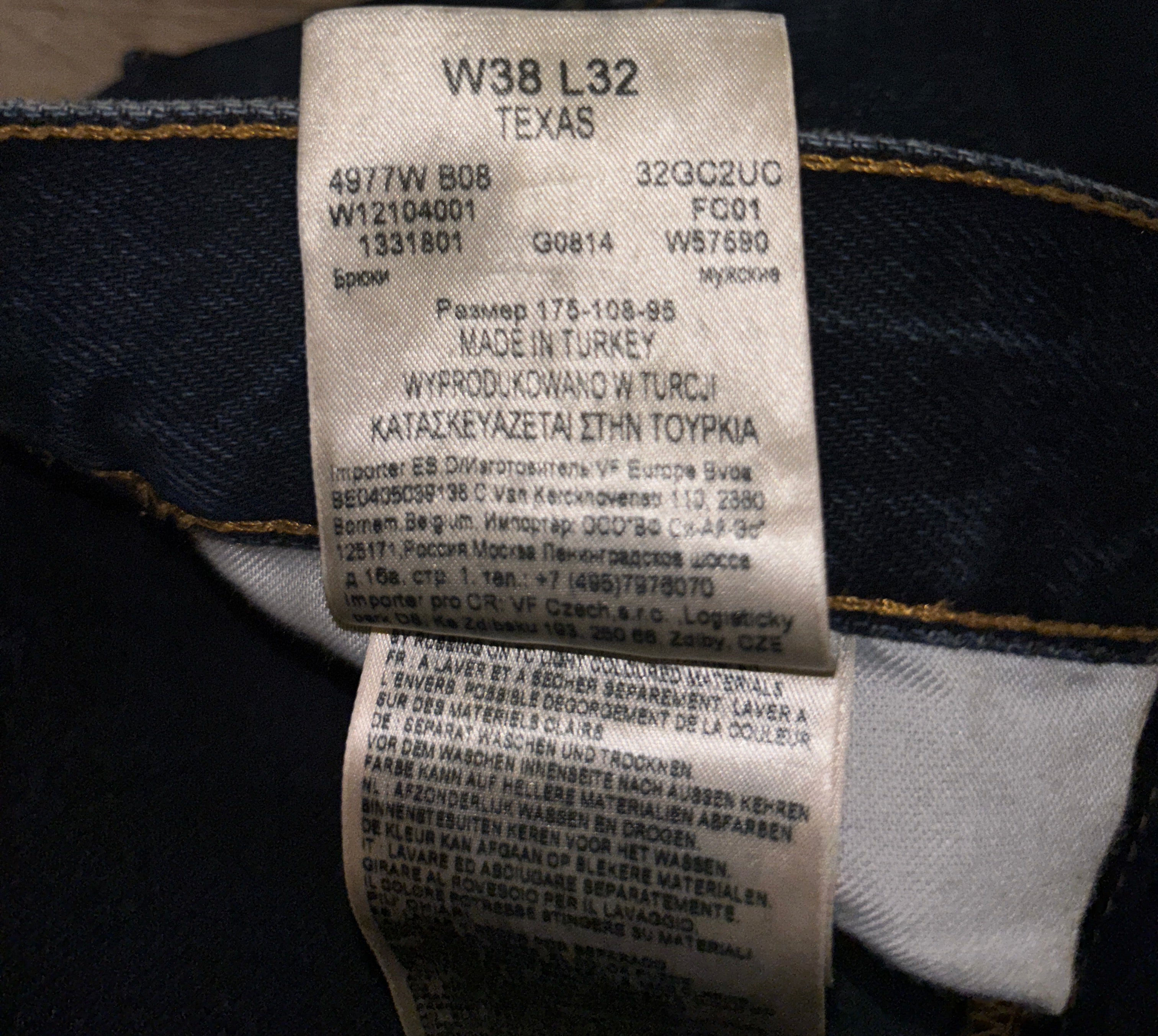 Wrangler Texas Herren Jeans W38 L32 – Dunkelblau Straight Leg (XL)