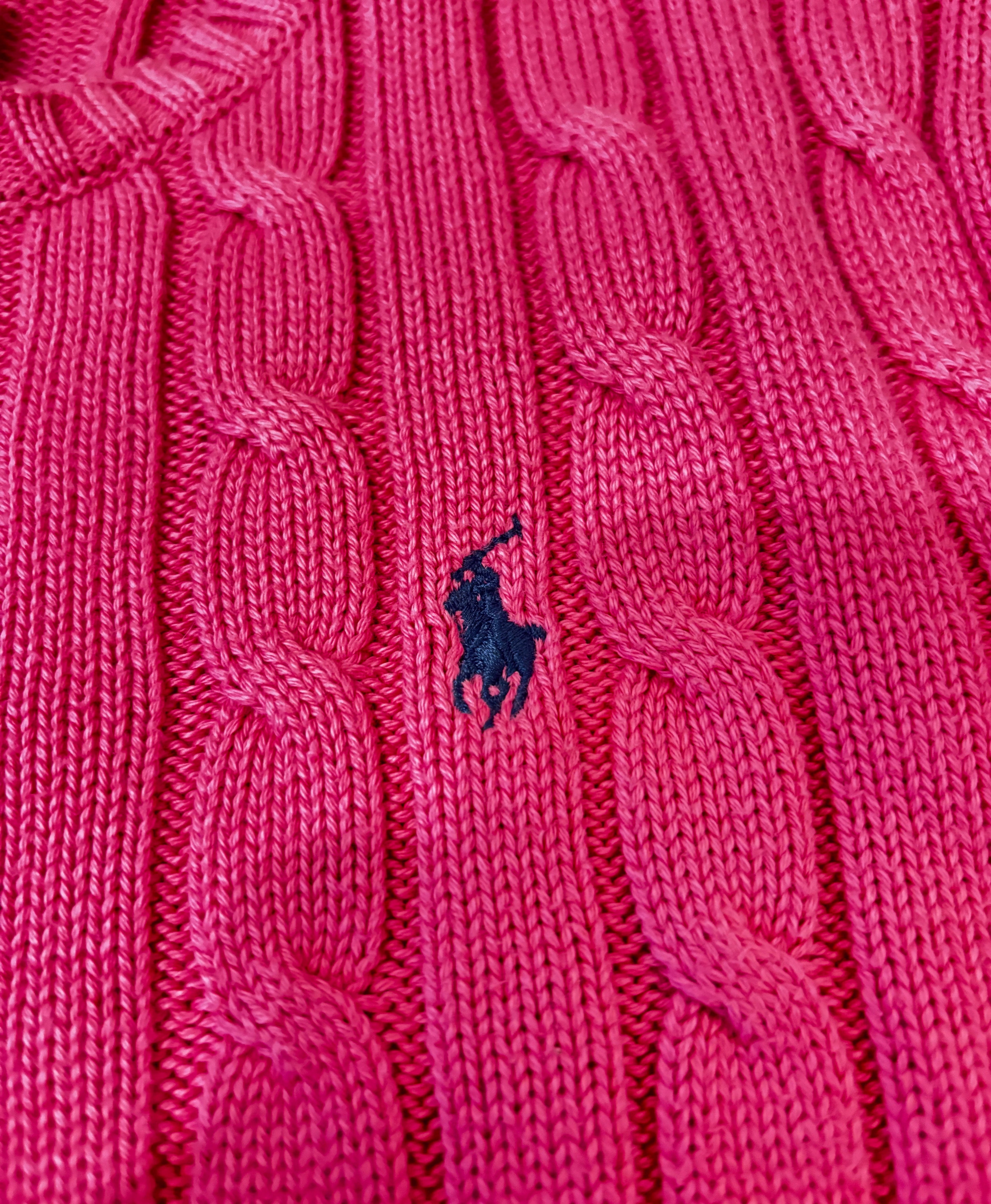 Polo Ralph Lauren Cable Knit Pink – Damen (S)